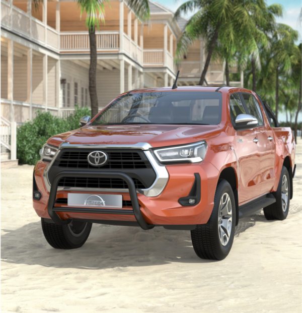 Frontbøyle Toyota Hilux 2021-2025, 60/42mm, sort