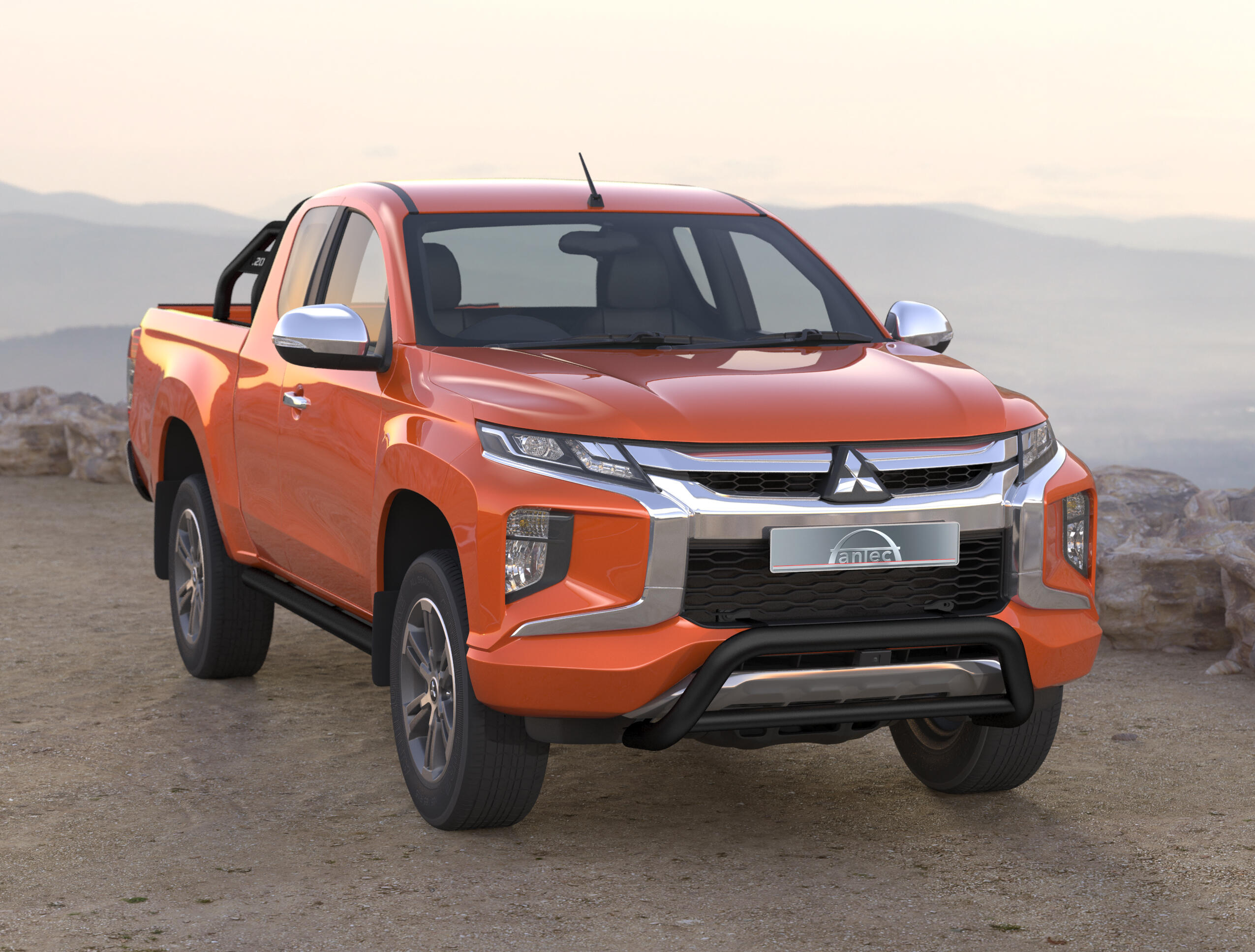 Frontbøyle Mitsubishi L200 2019-2022, 70/51mm sort