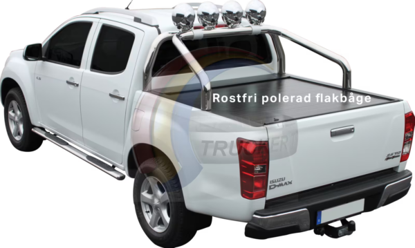 Rolltop med blank veltebøyle - Isuzu D-Max DC 2012-2020