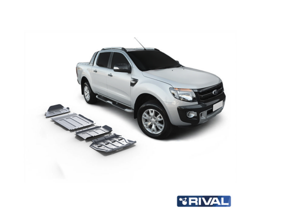 Rival skliplater Ford Ranger 2012-15/2016-2018, komplett sett